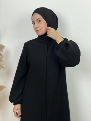 siyah kaşe kaban