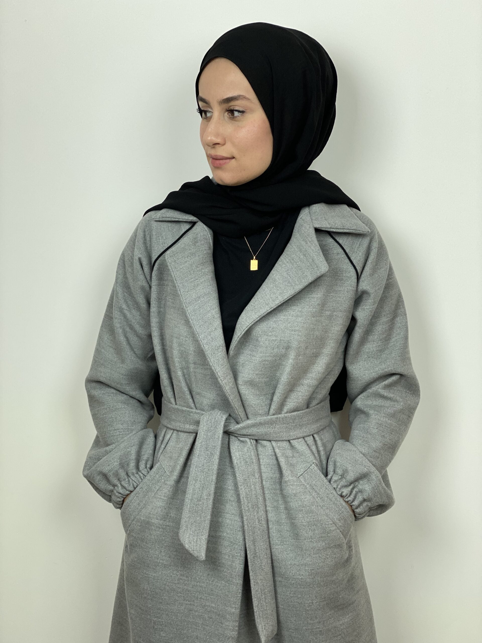Reglan Kol Kaşe Kaban - Görsel 2