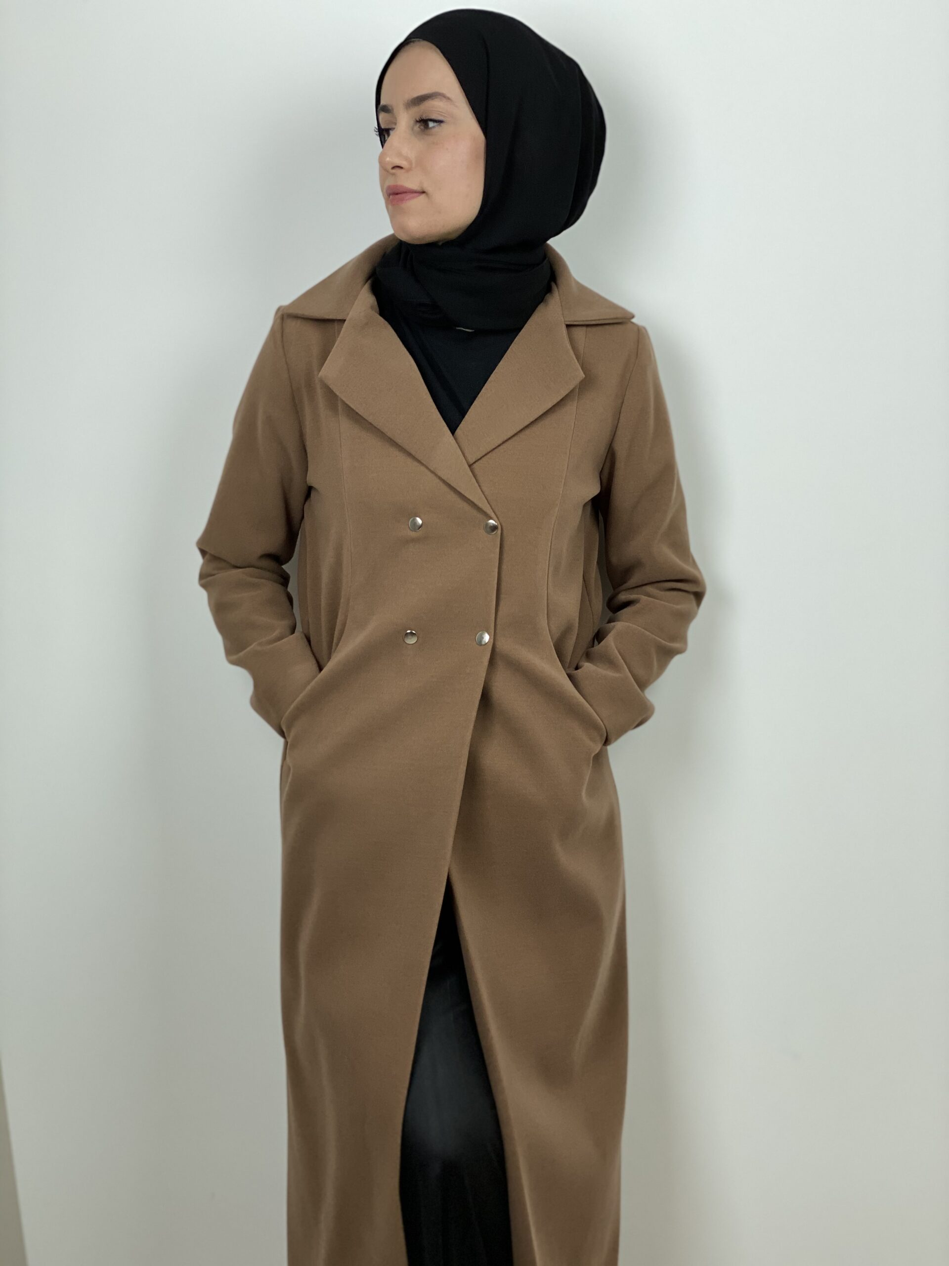 Önü Çıt Çıtlı Kaban - Görsel 5
