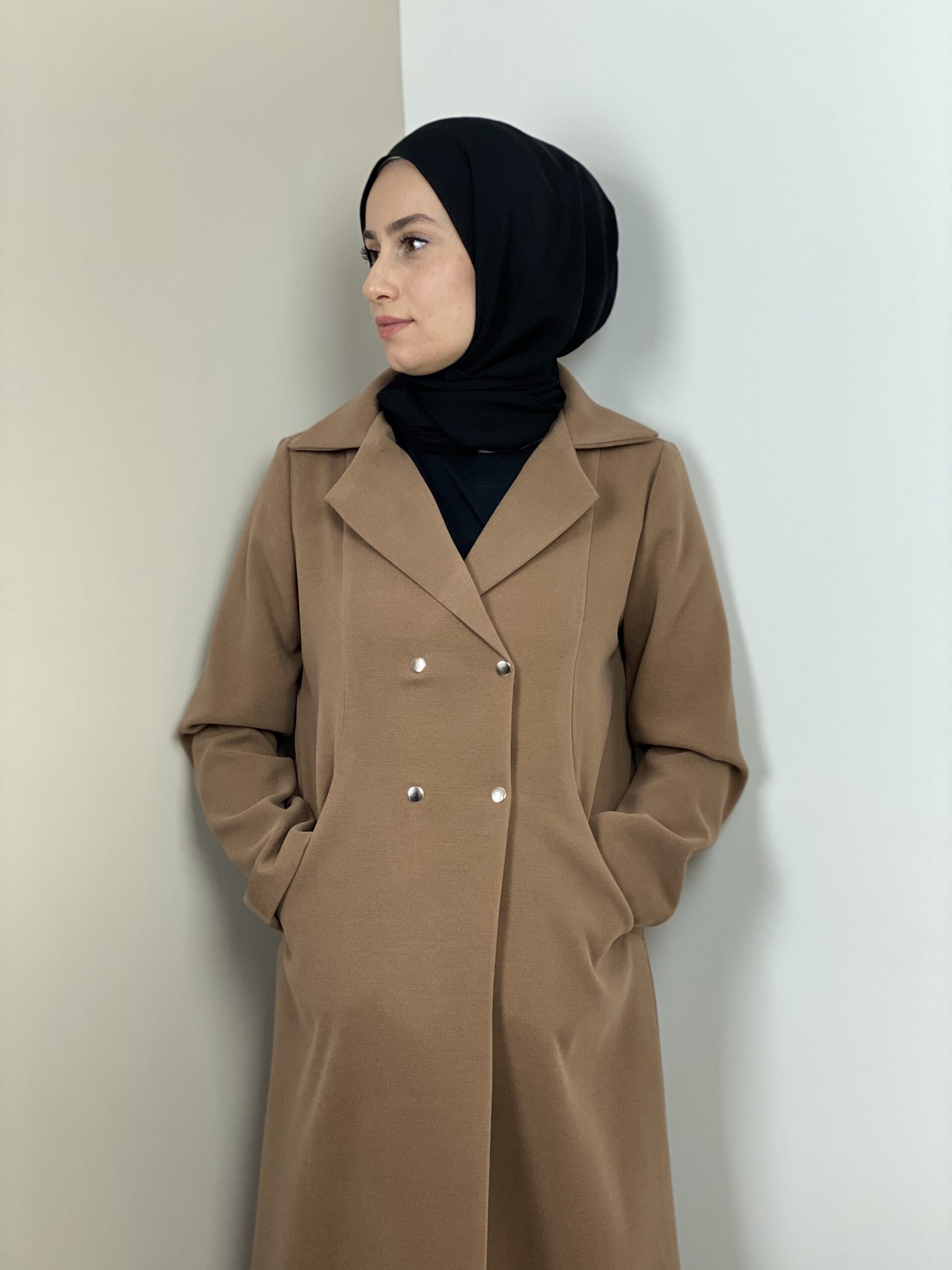 Önü Çıt Çıtlı Kaban - Görsel 3