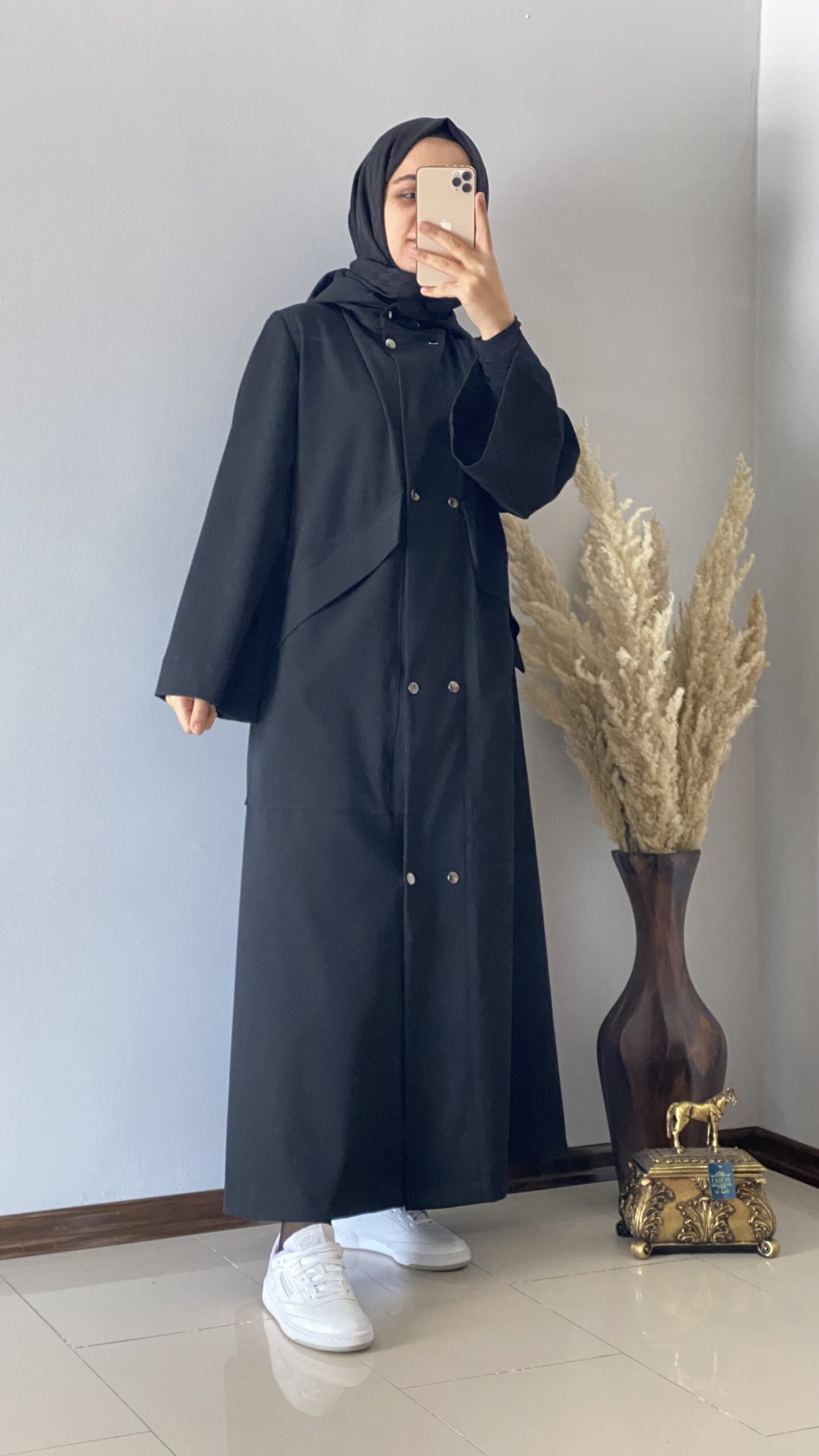 Çıtçıtlı Kanvas Trenç - Görsel 2